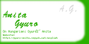 anita gyuro business card